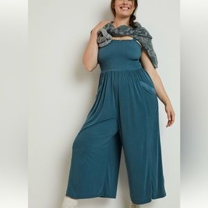 Anthropologie JAVIERA SMOCKED JUMPSUIT NWOT